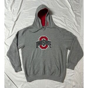 Ohio State Buckeyes Colosseum Hoodie Mens Large Gray Embroidered Sweatshirt